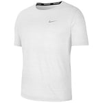Nike M NK DF Miler Top SS T-Shirt Homme, White/(Reflective Silv), FR : 2XL (Taille Fabricant : 2XL-T)