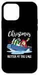 iPhone 12 mini Christmas Life Is Better At The Lake Boat Lover Boating Case