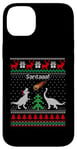 Coque pour iPhone 14 Plus Pull de Noël avec motif dinosaure moche