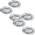 2 PACK 3 PACK Flush Adjustable Ceiling Downlight Chrome Steel 3x 5W GU10