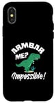 Coque pour iPhone X/XS Armbar Me? Impossible! Dinosaure Amusant