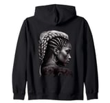 Cultural Braided Hair Beauty Strength Zip Hoodie