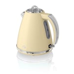 Swan SK19020CN Retro Style 1.5 Litre Jug Kettle 3KW In Cream