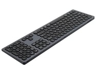 HDWR Clavier sans Fil avec Bluetooth, Aluminium, Argent, Bloc Numérique, Touches de Fonction, Multipairage, Bloc Numérique, Clavier à Membrane, typerCLAW BC120