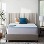 LUCID Housse pour surmatelas en Mousse à mémoire de Forme, Douce et Respirante, Lavable en Machine, Grand lit, Blanc