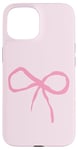 Coque pour iPhone 15 Nœud en ruban rose