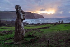 Dawn on Isla de Pascua Rapa Nui Easter Island