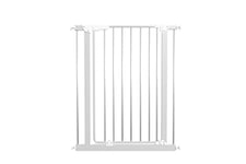 Nordlinger Pro 742041 Barriere Animaux en Metal A PORTILLON Central Misty 73-84CM DE Large ET 76CM DE Hauteur, Blanc