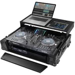 Odyssey FZGSPRIME2BL flight case pour Denon Prime 2 avec plateau pour ordinateur portable Black Label