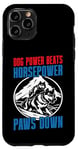 Coque pour iPhone 11 Pro Dog Power bat Horsepower Paws Down Mushing