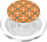 Burnt Orange Teal Molecule Shape Modern Earthy Pattern PopSockets PopGrip pour MagSafe