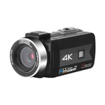 Caméra vidéo Zoom 4K Caméscope pour Youtube Diffusion en Direct Vision Nocturne IR Enregistreur vidéo HD DV Appareil Photo Numérique WiFi APP Controle Stabilisation d'image 5 Axes Anti-Secousse,Gris argenté