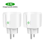 Tuya WiFi EU Plug,Smart Life,moniteur d'alimentation à distance,prise de courant,voix avec Alexa,Yandex,Alice,Google Home,20A - Type 2pcs WIFI 20A