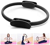 N A 15" Double Handle Pilates Yoga Ring Fitness Exercise Inner Thigh Ab Thigh Ring yoga hoop Home, Weight Loss Body Toning Magic Circle Toning Thighs, Abs and Legs Black