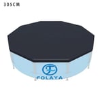 Bâche pour Piscine Tubulaire FOLAYA - Diamètre 305 cm - Bleu - 4 Saisons