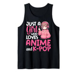 Just a Girl Who Loves Anime and K-Pop Anime Merch Japanese Tank Top