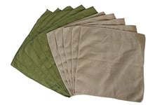 Bamboo Naturals Lot de 10 Serviettes en Microfibre pour Nettoyage de Cuisine