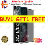 2 Pack For Samsung Galaxy S23 Ultra Glass Screen Protector Full Coverage