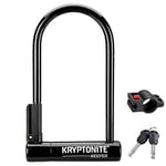 Kryptonite 004196 Standard Keeper 12 STD With Bracket Lock, Black, One Size