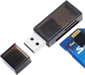 Lecteur de Carte Micro SD USB,Type C/USB A vers SD/Micro SD/SDXC/SDHC,Lecteur de Carte mémoire à Double Fente pour PC,MacBook,Galaxy,Tablet,Huawei et Plus,USB(Q1180)