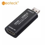 carte d'acquisition vidéo HD 2.0 P,HDMI,Compatible avec USB 1080,boîtier d'enregistrement pour caméra et Streaming en direct