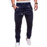 HDDNZH Casual Pants Men Trousers,Hip Hop Joggers Sweatpants Pants Cargo Pants Streetwear Men Trousers Casual Fashions Military Pants Large Size Trousers For Men Sweat Pants Bottoms,Navy,Xxl70,80 (Kg)