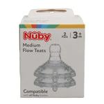 Nuby Medium Flow Anti-Colic Bottle Teats 2pk