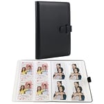 Large capacity PU Photo Album 256 Pockets Leather Photo Albums for Fujifilm Instax 11 Mini 9 Mini 8 Mini Li]lay flim & Zip Instant Printer 3 inch photo (Black)