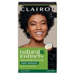 CLAIROL NATURAL INSTINCTS HAIR COLOR DYE NO AMMONIA 2 BLACK BRAND NEW