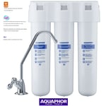 AQUAPHOR CRYSTAL Under Sink Carbon Fibre Block Inline Drinking Water Filter tap