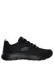 Skechers Engineered Mesh Lace-up W/ Air-cooled Mf, Black, Size 3, Women