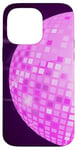 Coque pour iPhone 14 Pro Max Disco Ball 70s 80s Retro Pink Disco Ball