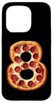 Coque pour iPhone 15 Pro 8e anniversaire Pizza Party Garçons Cheese Kids Pie Eight Bday Boy