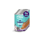 Edgard & Cooper Dog Food Wet for Adult Tin Food Wet Grain Free, Festive Turkey Feast 400g x 6, Fresh meat, High Protein & Natural Ingredients