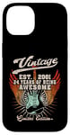 Coque pour iPhone 14 24e anniversaire 24 ans guitariste amateur de guitare né 2001