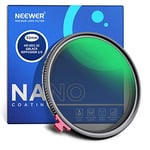 Neewer 82mm Black Diffusion 1/4 Effect with ND2-ND32 Variable ND Filter 2 in 1, HD Neutral Density Filter with Mist Dreamy Cinematic Features, Water Repellent/Scratch Resistant/Dust Proof, No X Cross