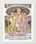 Lumartos, Vintage Poster Alphonse Mucha Moet Chandon Dry Imperial 1899, White, A3