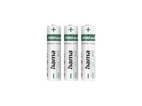 Hama 00223526, Oppladbart Batteri, Aaa, Nikkelmetallhydrid (Nimh), 1,2 V, 3 Stykker, 700 Mah