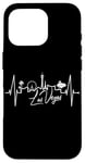 Coque pour iPhone 16 Pro Las Vegas Silhouette Battement Coeur J'adore Las Vegas