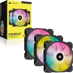 Corsair iCUE SP120 RGB ELITE 120 mm PWM Triple Fan Kit Low-Noise, Controller Inc