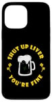 Coque pour iPhone 13 Pro Max Boire de la bière Saint Patrick's Shut Up Foie