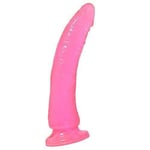 Pipedream Basix Rubber Works Slim Sugkopp Dildo Rosa 20 Cm