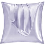 Vielit Taie Oreiller Satin 65x65 Lot de 2,pour Cheveux,Similaire Aux Taie d Oreiller en Soie,Housse de Coussin 65x65,Taies d'oreillers certifié Oeko-Tex Violet