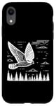 Coque pour iPhone XR Line Art Oiseau et ornithologue Common Nighthawk