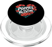 Poppies Are My Valentine Red Poppy Flower Valentines Day PopSockets PopGrip for MagSafe