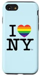 Coque pour iPhone SE (2020) / 7 / 8 Logo I Love NY Rainbow Pride