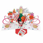 Second Nature 3D Pop Up Birthday Card - Prosecco POP181