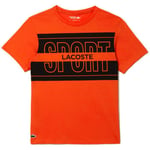 T-shirt Lacoste  T-SHIRT  SPORT REGULAR FIT EN COTON ORANGE