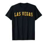 Las Vegas NV Varsity Style Sin City Throwback Yellow Grunge T-Shirt