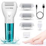 BarberBoss Electric Foot File Hard Skin Remover - Feet Hard Skin Remover Electric, Foot Files for Hard Skin, Premium Callus Remover for Feet, Comprehensive Pedicure Set for Feet (Green/White)